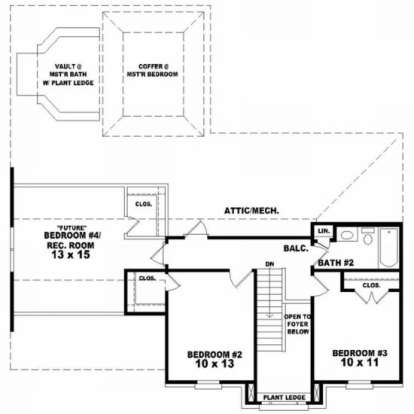Second Floor for House Plan #053-00289