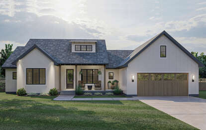 Modern Farmhouse House Plan #963-00566 Elevation Photo