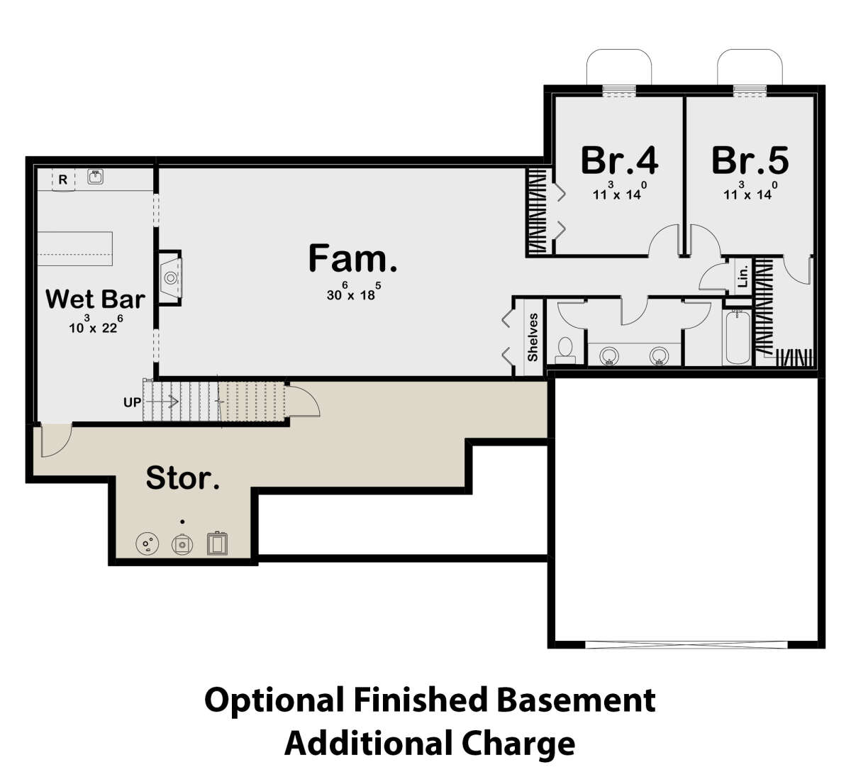 Basement for House Plan #963-00566
