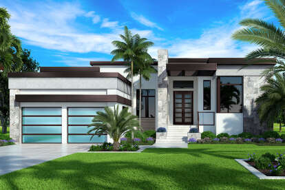 Contemporary House Plan #5565-00056 Elevation Photo