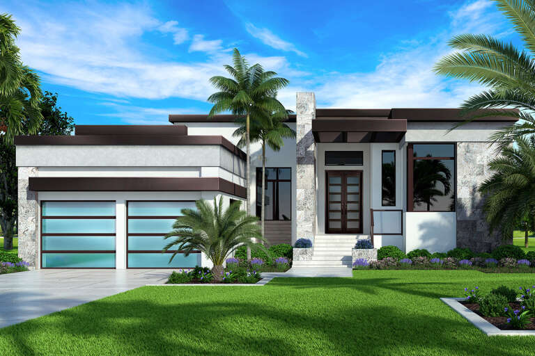 Contemporary House Plan #5565-00056 Elevation Photo