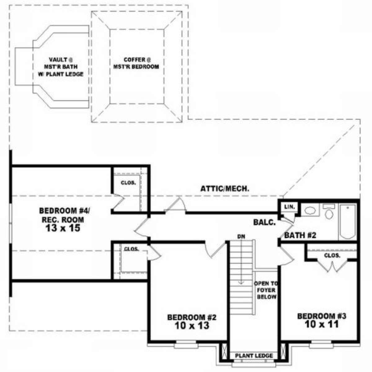 Second Floor for House Plan #053-00290