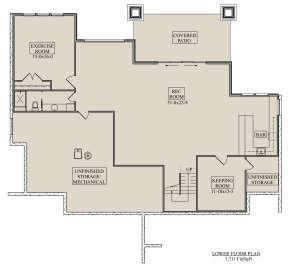 Basement for House Plan #5631-00156
