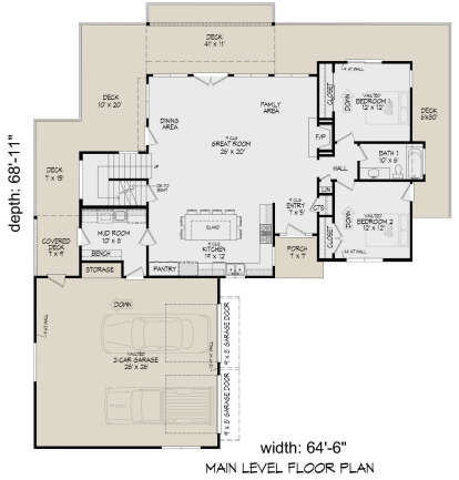 Main Floor  for House Plan #940-00354