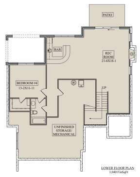 Basement for House Plan #5631-00157