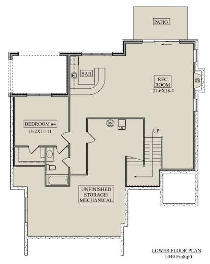 Basement for House Plan #5631-00157