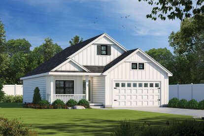 2 Bed, 2 Bath, 1387 Square Foot House Plan - #402-01702