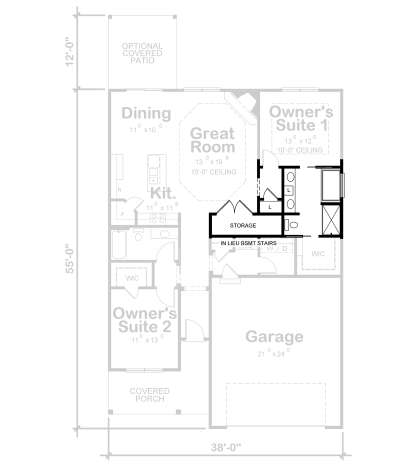Alternate Main Floor Layout for House Plan #402-01702