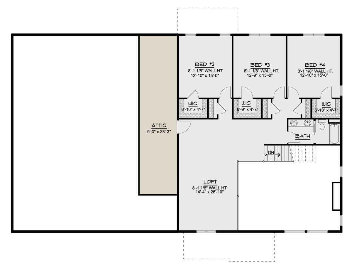 Second Floor for House Plan #5032-00100