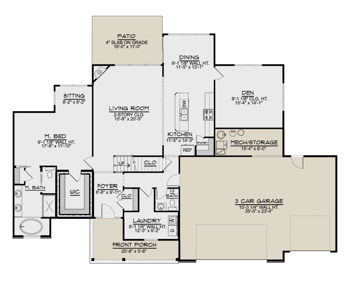Main Floor for House Plan #5032-00101