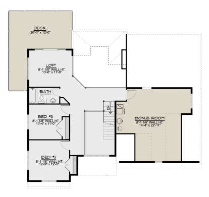 Second Floor for House Plan #5032-00102