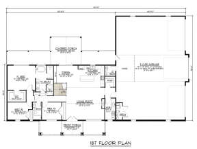 Main Floor w/ Basement Stair Location for House Plan #5032-00104