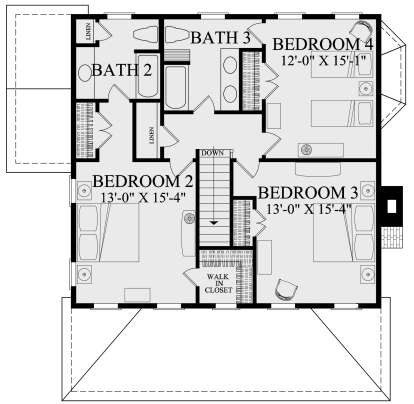 Second Floor for House Plan #7922-00248
