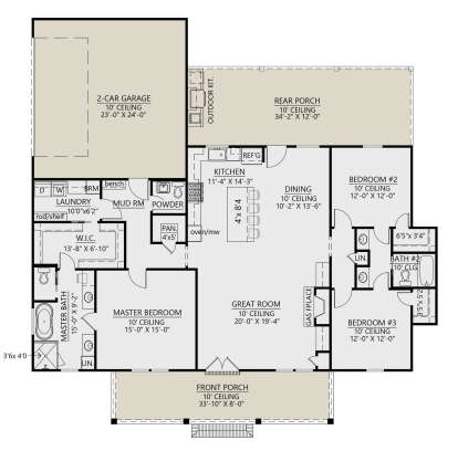 Main Floor for House Plan #4534-00061