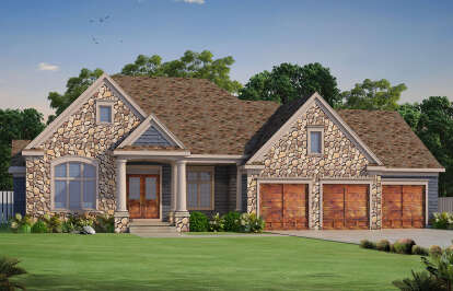 3 Bed, 3 Bath, 4683 Square Foot House Plan - #402-01705