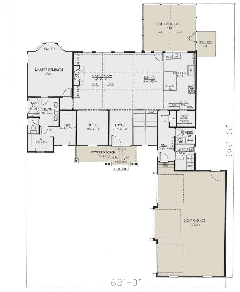 House Plan House Plan #25674 Drawing 1
