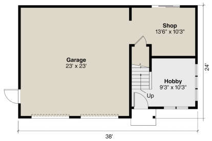 Garage Floor for House Plan #035-00920