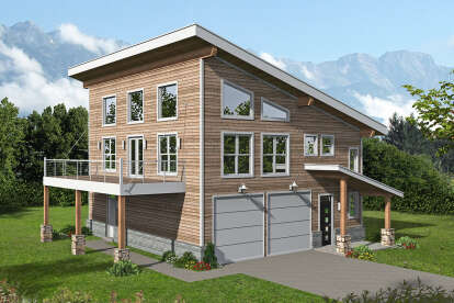 Modern House Plan #940-00358 Elevation Photo