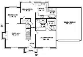 First Floor for House Plan #053-00291