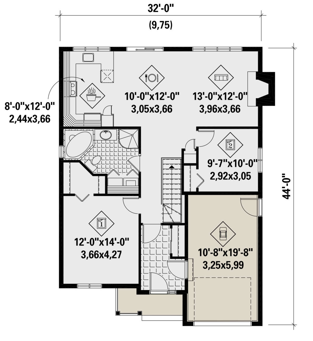 Main Floor for House Plan #6146-00411