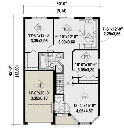 Main Floor for House Plan #6146-00412