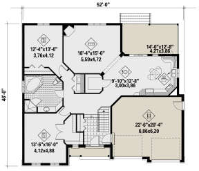 Main Floor for House Plan #6146-00414