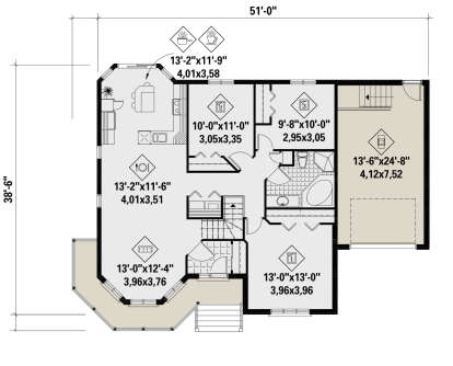 Main Floor for House Plan #6146-00416