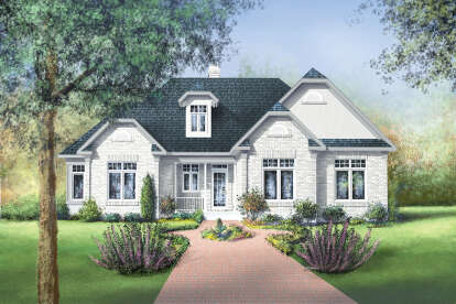 European House Plan #6146-00418 Elevation Photo