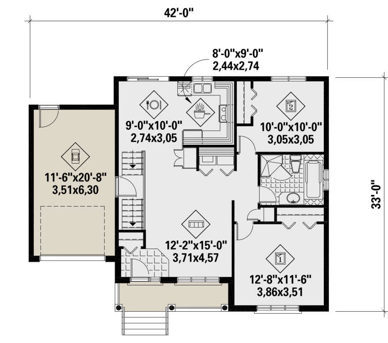 House Plan House Plan #25692 Drawing 1