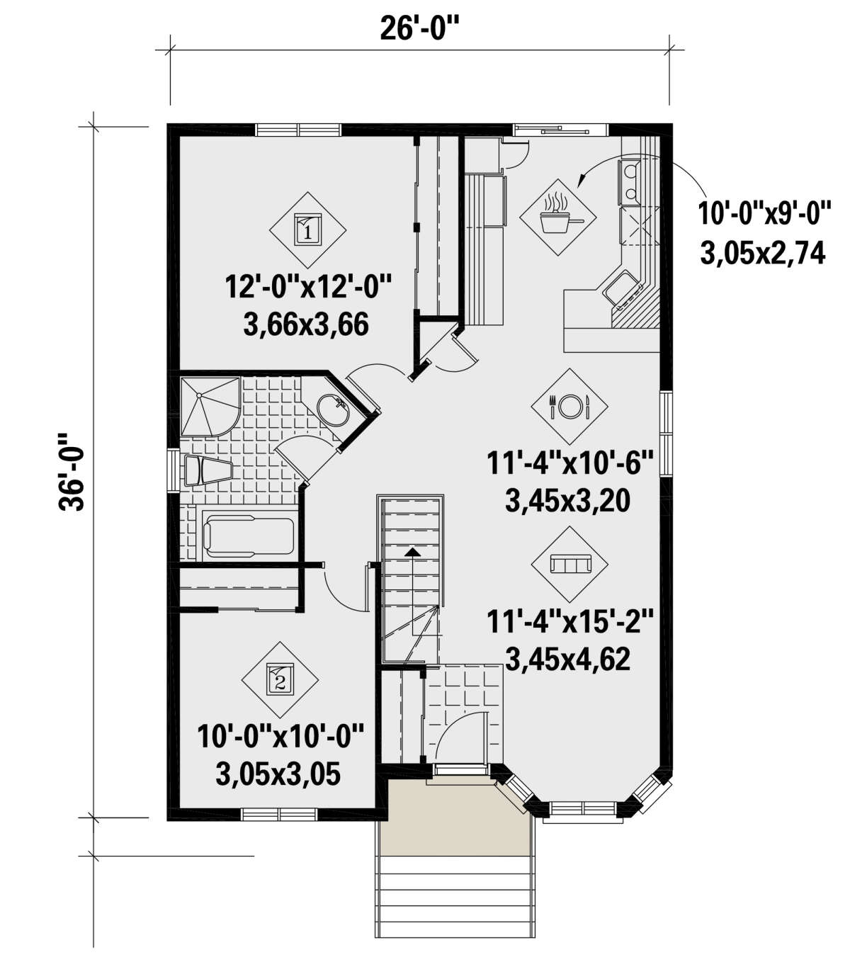 Main Floor for House Plan #6146-00421