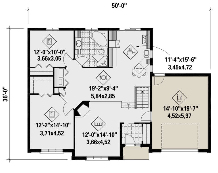 House Plan House Plan #25695 Drawing 1