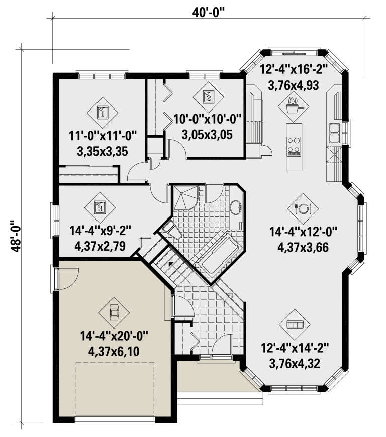 House Plan House Plan #25696 Drawing 1