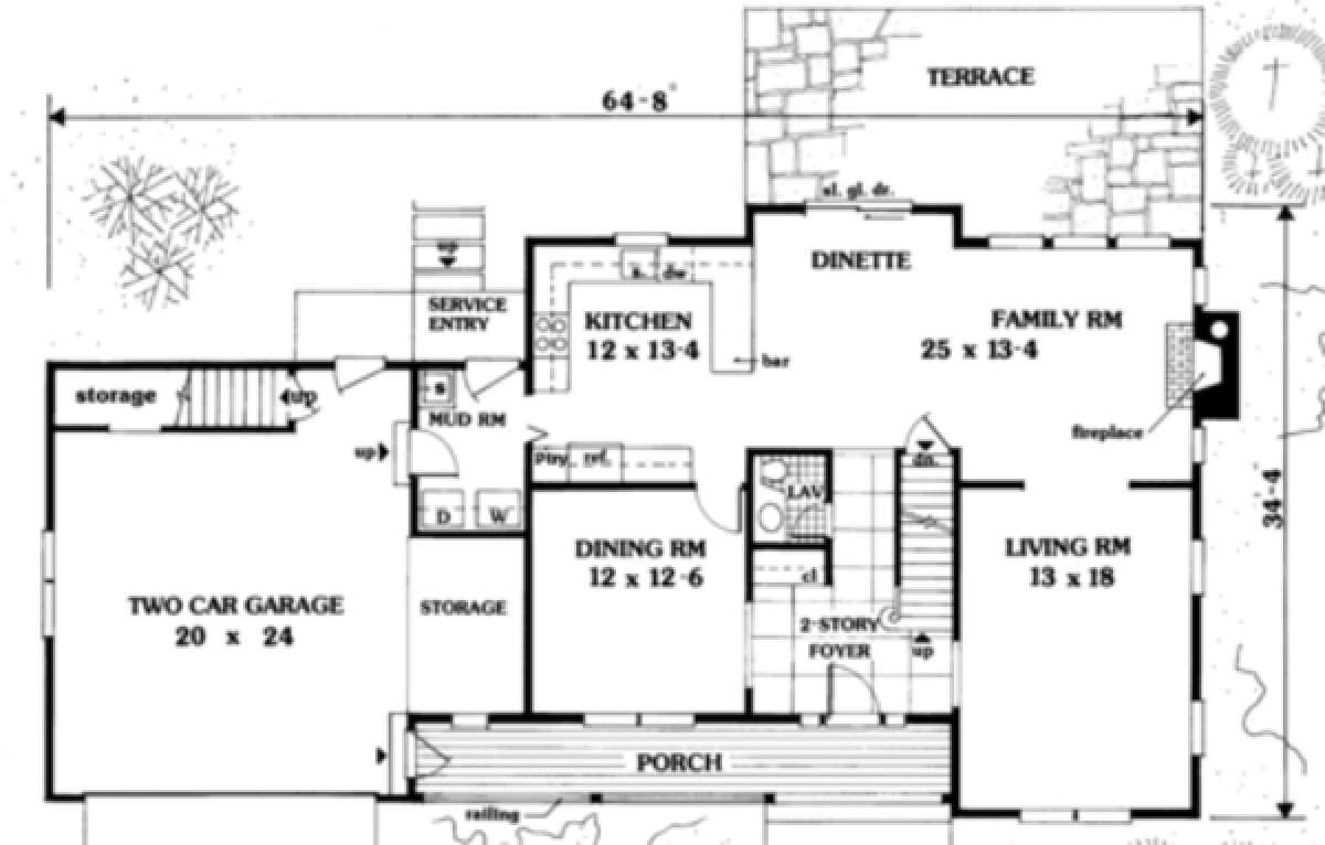 Main Floor for House Plan #033-00056