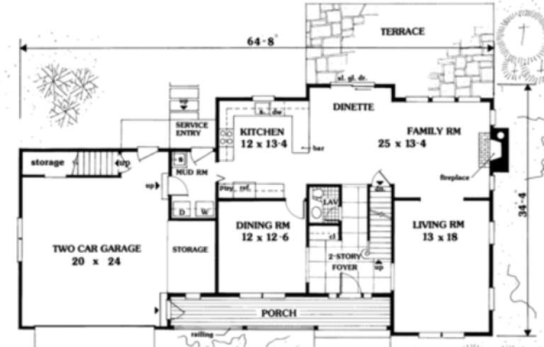 House Plan House Plan #257 Drawing 1