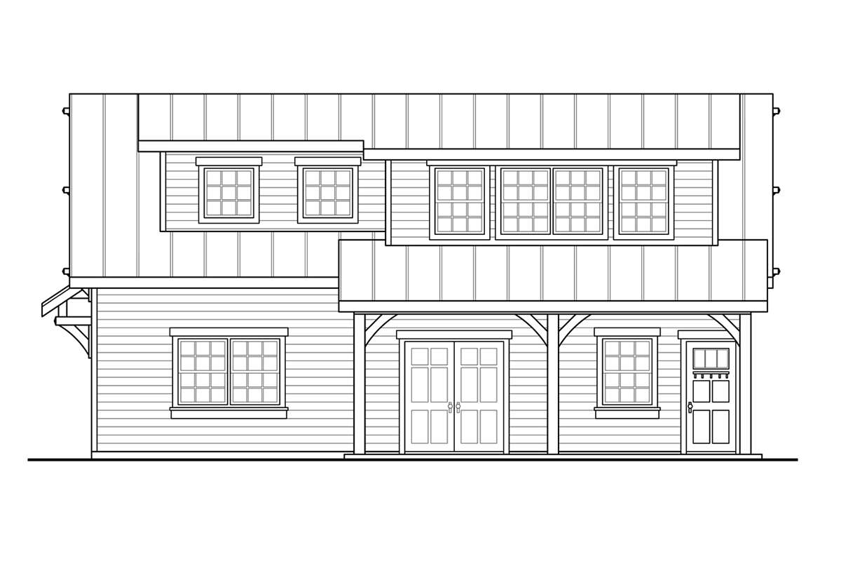 Craftsman House Plan #035-00922 Elevation Photo