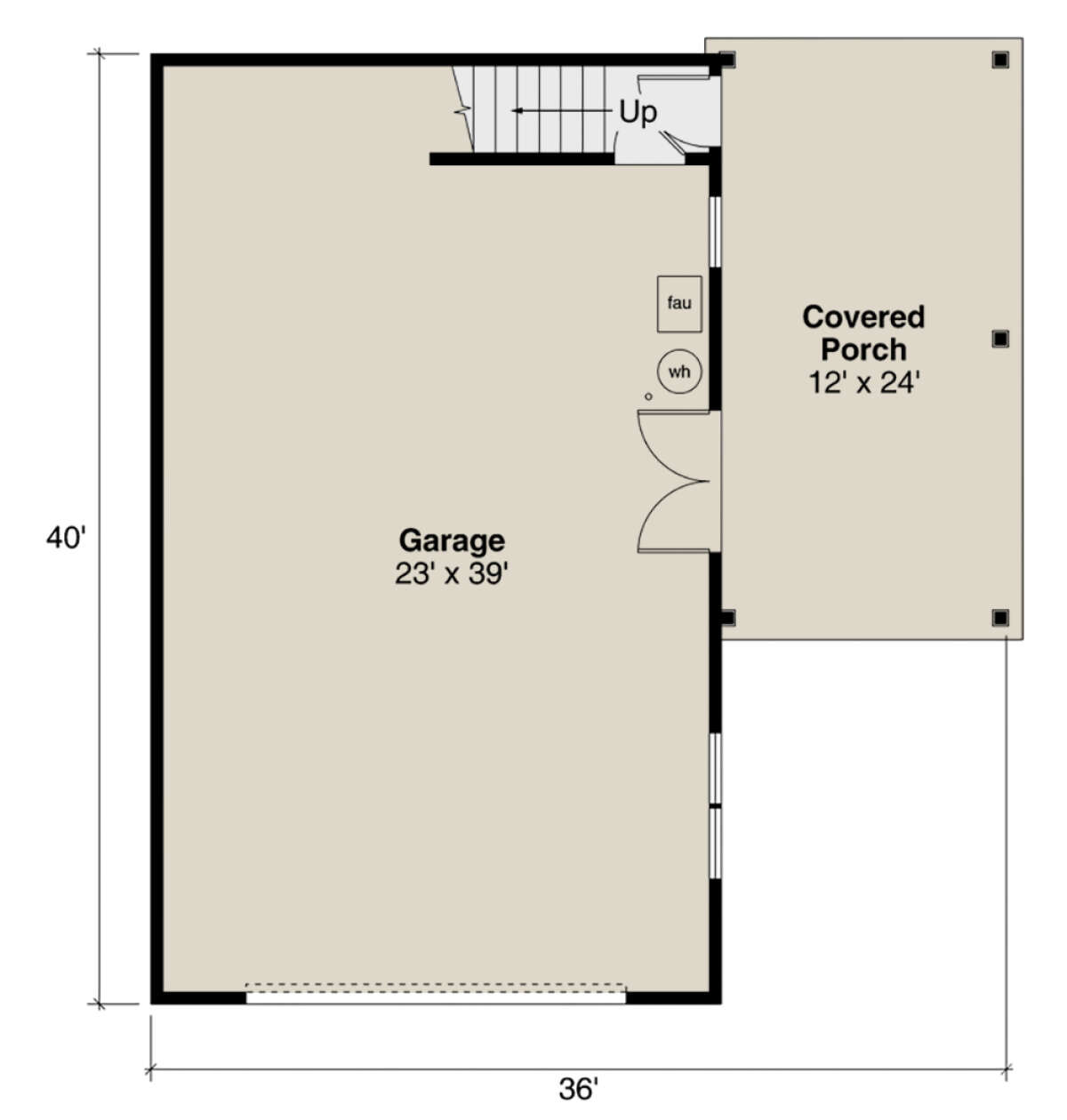 Garage Floor for House Plan #035-00922