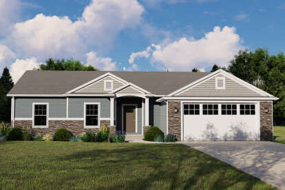 4 Bed, 2 Bath, 1897 Square Foot House Plan - #5032-00109