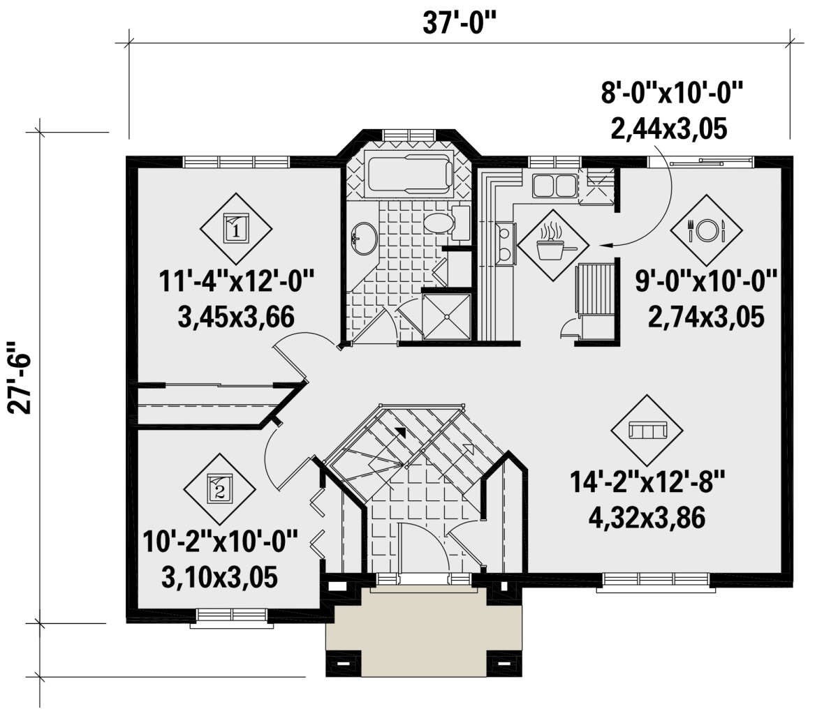 Main Floor for House Plan #6146-00428