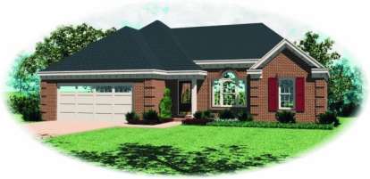 3 Bed, 2 Bath, 1362 Square Foot House Plan - #053-00293
