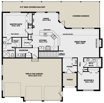 Main Floor for House Plan #2699-00022