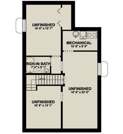 Basement for House Plan #2699-00024