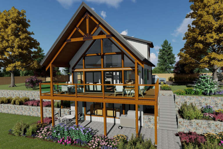 House Plan House Plan #25714 Angled Front Elevation