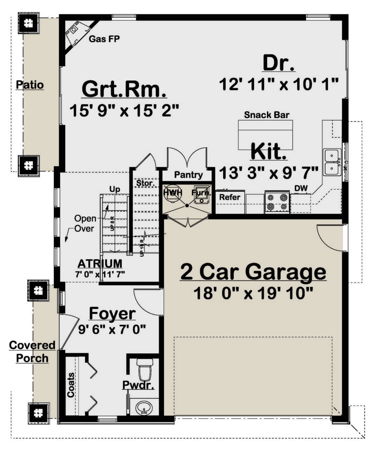 Main Floor for House Plan #2699-00026