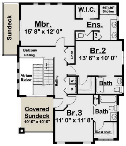 Second Floor for House Plan #2699-00026