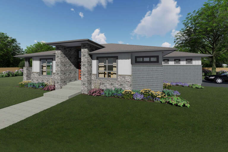 Modern House Plan #2699-00028 Elevation Photo