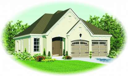 3 Bed, 2 Bath, 1355 Square Foot House Plan - #053-00294