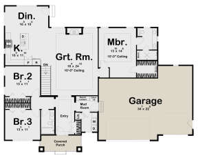 Main Floor for House Plan #963-00573