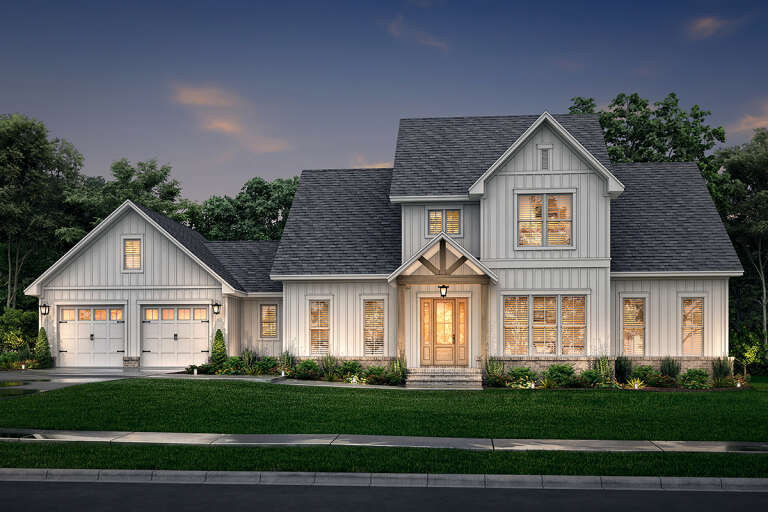 Modern Farmhouse House Plan #041-00250 Elevation Photo