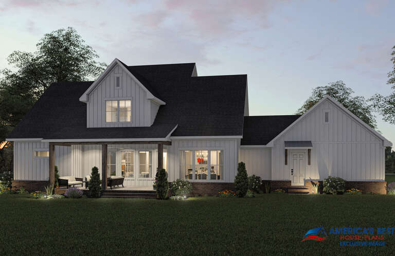Modern Farmhouse House Plan #041-00250 Elevation Photo