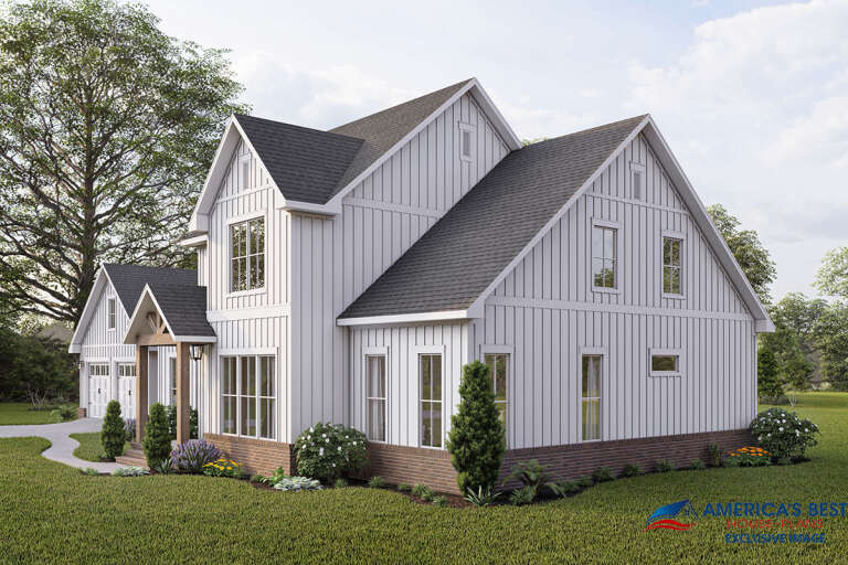 Modern Farmhouse House Plan #041-00250 Elevation Photo